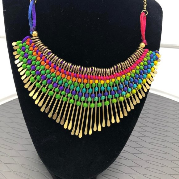 Egyptian Antique Necklace  Statement Choker, Collar Choker Necklace - Picture 1 of 9